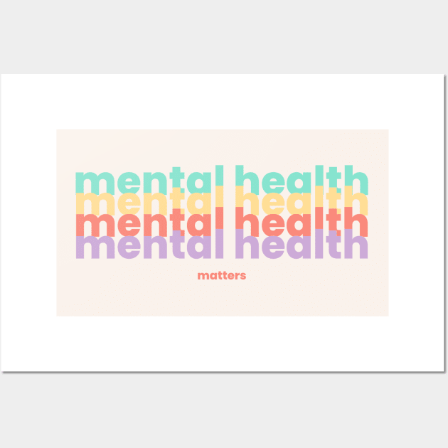 Mental Health Matters | Poppins Peach Candy Wall Art by Violete Designs